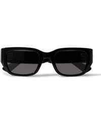 Bottega Veneta - Square-Frame Acetate And-Tone Sunglasses - Lyst