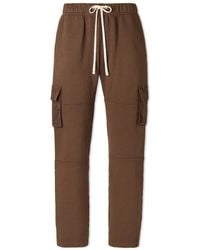 Les Tien - Heavyweight Straight-leg Structured-fleece Cotton-jersey Drawstring Cargo Trousers - Lyst