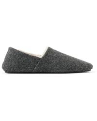 MR P. - Shearling-Lined Woven Slippers - Lyst