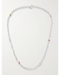 Hatton Labs - La Croisette Sterling Silver Cubic Zirconia Chain Necklace - Lyst
