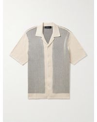 Rag & Bone - Camicia in misto cotone jacquard con colletto aperto Harvey - Lyst