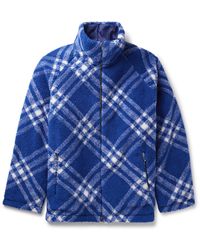 Burberry - Reversible Checked Fleece And Shell Jacket - Lyst