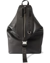 Loewe - Convertible Logo-debossed Leather Backpack - Lyst