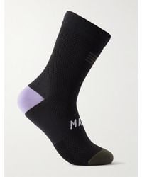 MAAP Flag Colour-block Stretch-knit Cycling Socks - Black