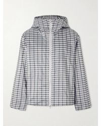 Jil Sander - Padded Checked Silk-Blend Hooded Jacket - Lyst