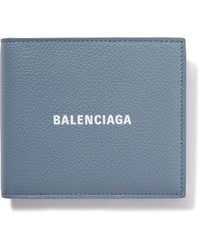 Balenciaga - Logo-print Full-grain Leather Billfold Wallet - Lyst