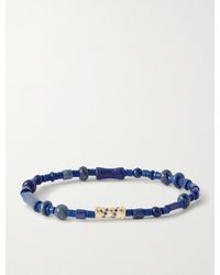 Luis Morais - 14-Karat, Sapphire And Lapis Lazuli Beaded Bracelet - Lyst