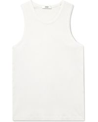 Agolde - Viggo Ribbed Stretch Organic Cotton And Tencel Lyocell-Blend Tank Top - Lyst