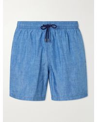 Canali - Straight-Leg Mid-Length Swim Shorts - Lyst