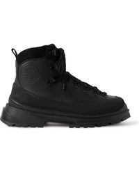 Canada Goose Journey Rubber And Nubuck-trimmed Full-grain Leather Hiking Boots - Black