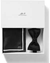 MR P. - Silk Bow-Tie And Pocket Square Set - Lyst