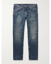 Nudie Jeans - Jeans slim-fit effetto consumato Lean Dean - Lyst