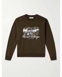 Museum of Peace & Quiet - Quiet Village Logo-print Cotton-jersey Sweatshirt - Lyst