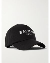 Balmain - Logo-embroidered Cotton-twill Baseball Cap - Lyst