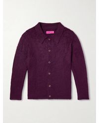 The Elder Statesman - Thistle Alpaca-blend Cardigan - Lyst
