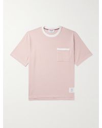 Thom Browne - Oversized-T-Shirt aus gestreiftem Baumwoll-Jersey - Lyst