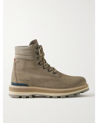 Moncler - Peka Trek Nylon-trimmed Suede Hiking Boots - Lyst