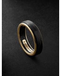 David Yurman - Streamline® 18-Karat Gold and Forged Carbon Ring - Lyst