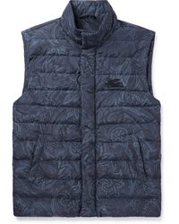 Etro - Logo-embroidered Paisley-print Quilted Shell Down Gilet - Lyst