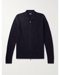 Brioni - Ribbed Cashmere Zip-up Sweater - Lyst