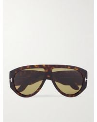 Tom Ford - Bronson Aviator-style Tortoiseshell Acetate Sunglasses - Lyst
