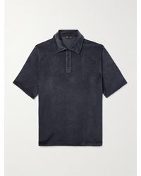 Loro Piana - Cotton And Silk-Blend Velour Polo Shirt - Lyst