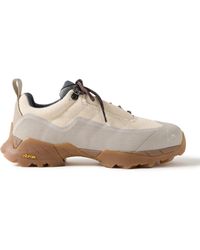 Roa - Katharina Rubber And Suede-trimmed Twill Hiking Sneakers - Lyst
