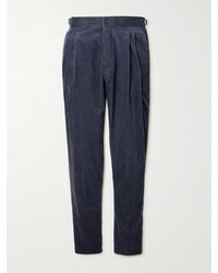 MR P. - Slim-Fit Straight-Leg Cotton And Cashmere-Blend Corduroy Tuxedo Trousers - Lyst