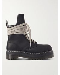 Rick Owens - Dr Martens Quad Sole Steel Toe Leather Lace-up Boots - Lyst