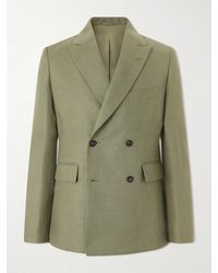 Bode - Linen Double-Breasted Blazer - Lyst