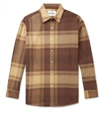 Noma T.D Checked Cotton-flannel Shirt - Brown