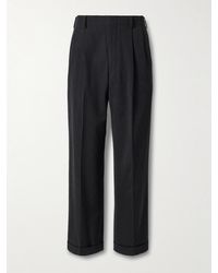 A.PRESSE - Straight-Leg Wool-Twill Trousers - Lyst