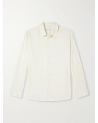 Studio Nicholson - View Striped Silk And Cotton-Blend Shirt - Lyst