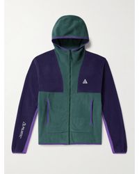 Nike - Acg Wolf Tree Logo-embroidered Colour-block Polartec® Fleece Zip-up Hoodie - Lyst