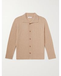 MR P. - Wolly Open-Knit Wool Cardigan - Lyst
