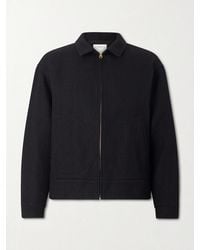 Visvim - Strato Leather-trimmed Linen And Wool-blend Twill Jacket - Lyst