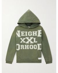Neighborhood - Savage Hoodie aus Baumwoll-Jersey mit Logoprint in Distressed-Optik - Lyst