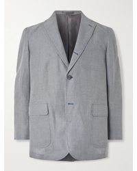 Beams Plus - 3B Checked Linen-Blend Suit Jacket - Lyst