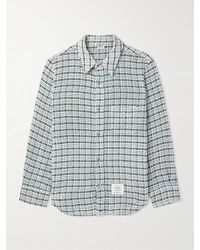 Thom Browne - Checked Cotton-tweed Sweatshirt - Lyst