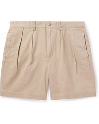 Polo Ralph Lauren - Cormac Straight-Leg Pleated Cotton-Twill Shorts - Lyst