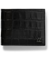 Christian Louboutin - Logo-appliquéd Croc-effect Glossed-leather Billfold Wallet - Lyst