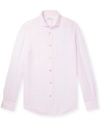 Boglioli - Cutaway-Collar Linen Shirt - Lyst