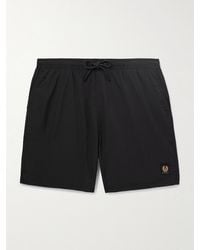 Belstaff - Clipper Straight-leg Mid-length Swim Shorts - Lyst