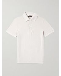 Tom Ford - Schmal geschnittenes Polohemd aus Frottee aus einer Baumwollmischung - Lyst
