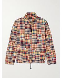 Beams Plus - Swing Checked Patchwork Cotton-madras Jacket - Lyst