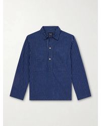 Drake's - Striped Cotton Polo Shirt - Lyst