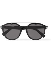 Dior - Diorblacksuit Ri Round-Frame Acetate And-Tone Sunglasses - Lyst