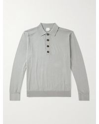 Eleventy - Slim-Fit Cotton And Cashmere-Blend Polo Shirt - Lyst