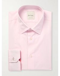 Paul Smith - Slim-fit Cutaway-collar Cotton-poplin Shirt - Lyst