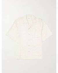 NN07 - Ben 5026 Camp-Collar Embroidered Lyocell Shirt - Lyst